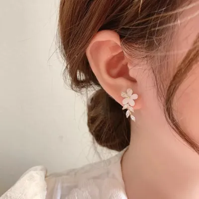 Luxury Crystal Opal Flower Earrings